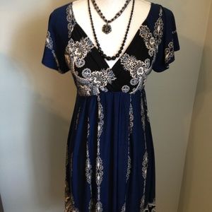 Rhapsody - Paisley Blue and Black dress